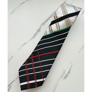 Peluche‎ Men's Necktie Geometric Design EUC White, Blue, Red
